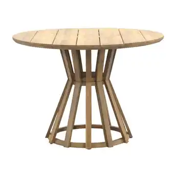 Leen Bakker Le sud - tuintafel vendee - naturel - 76xø110cm - leen bakker aanbieding