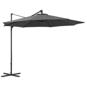 Leen Bakker Le sud freepole parasol limoges - antraciet - ø300 cm - leen bakker aanbieding