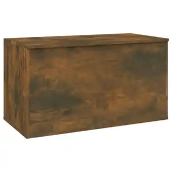 fonQ Vidaxl opbergkist 84x42x46 cm bewerkt hout gerookt eikenkleurig aanbieding