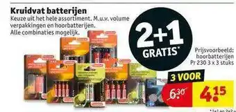 Kruidvat Kruidvat Batterijen 2+1 Gratis aanbieding