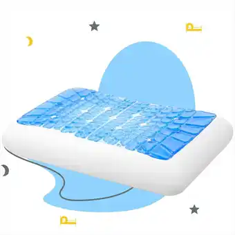 Bol.com Sleep comfy - gel traagschuim serie - hoofdkussen met koelgel - 30 dagen proefslapen - traagschuim hoofdkussen - hoofdkussen  aanbieding