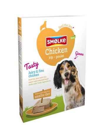 Welkoop Smølke kip vers gestoomd - hondenvoeding - kip - 395 gram aanbieding