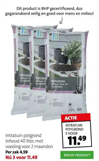 Intratuin Intratuin Potgrond Inhoud 40 Liter aanbieding