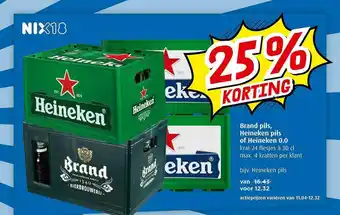 Boni Brand Pils, Heineken Pils Of Heineken 0.0 25% Korting aanbieding