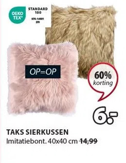 Jysk Taks sierkussen aanbieding