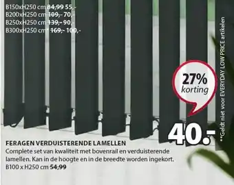 Jysk Feragen verduisterende lamellen aanbieding