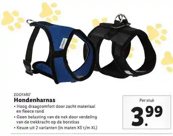 Lidl Zoofari Hondenharnas aanbieding