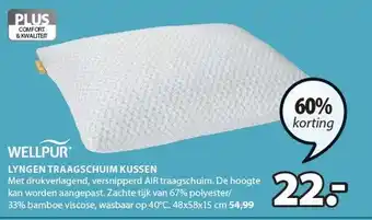 Jysk Wellpur lyngen traagschuim kussen aanbieding