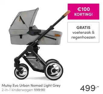 Baby & Tiener Mutsy Evo Urban Nomad Light Grey aanbieding