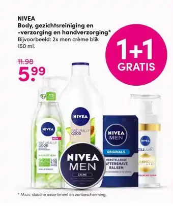 Drogisterij Visser Nivea Body, gezichtsreiniging en-verzorging en handverzorging aanbieding