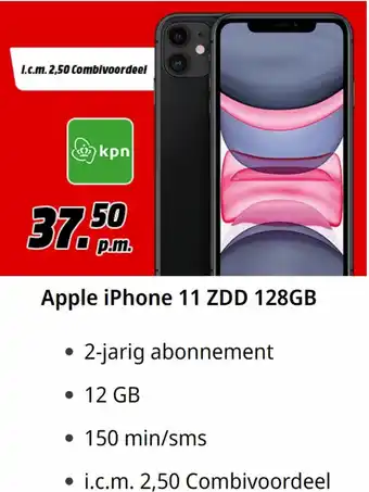 MediaMarkt Apple iPhone 11 ZDD 128GB aanbieding