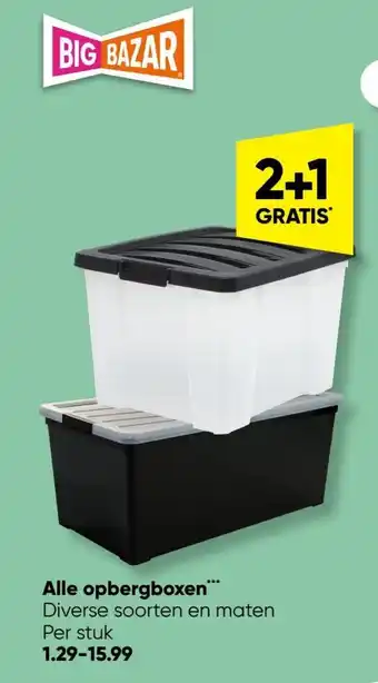 Big Bazar Alle opbergboxen aanbieding