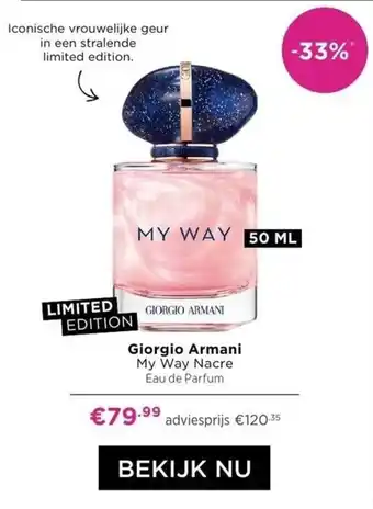 ICI Paris XL Giorgio Armani 50 ML aanbieding