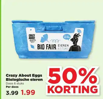 PLUS Crazy About Eggs Biologische Eieren 50% Korting aanbieding