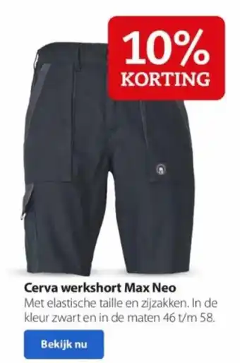 Pets Place Cerva werkshort Max Neo aanbieding