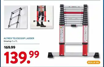 Kluswijs ALTREX TELESCOOP LADDER Smartup 1 x 11. aanbieding