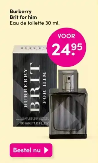 DA Burberry Brit for him 30 ml aanbieding