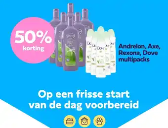 Plein.nl Andrelon, Axe, Rexona, Dove multipacks aanbieding