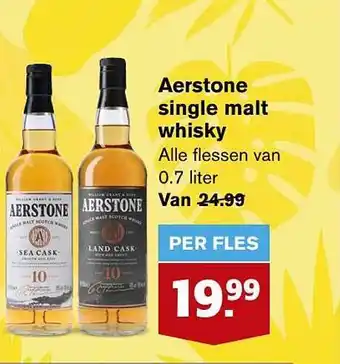 Hoogvliet Aerstone Single Malt Whisky aanbieding