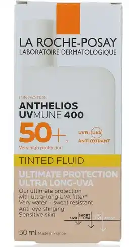 De Online Drogist La roche-posay anthelios uvmune 400 zonnebrand fluide spf50+ getint 50ml aanbieding