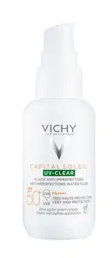 De Online Drogist Vichy capital soleil uv clear - anti-onzuiverheden gezicht spf50+ 40ml aanbieding