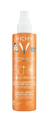 De Online Drogist Vichy cell protect fluïde spray kids spf50+ - zonnebrand voor kinderen - voor lichaam en gezicht 200ml aanbieding