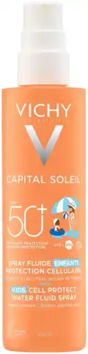 De Online Drogist Vichy cell protect fluïde spray kids spf50+ - zonnebrand voor kinderen - voor lichaam en gezicht 200ml aanbieding