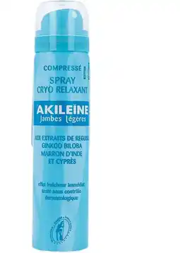 De Online Drogist Akileine cryo relaxing spray - voor vermoeide benen 75ml aanbieding