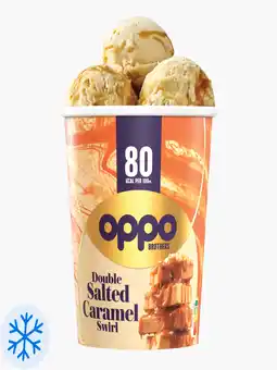Flink Oppo double salted caramel 475ml aanbieding