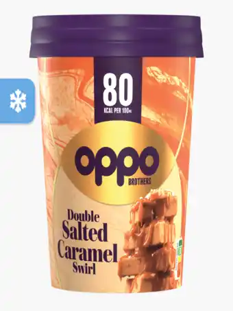 Flink Oppo double salted caramel 475ml aanbieding