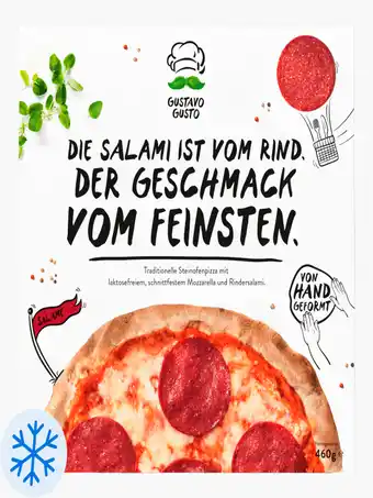 Flink Gustavo gusto pizza salami 460g aanbieding