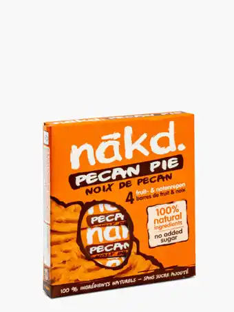 Flink Nākd notenreep met fruit, pecan pie 4 st 140g aanbieding