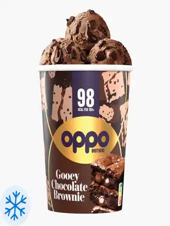 Flink Oppo double chocolate brownie 475ml aanbieding