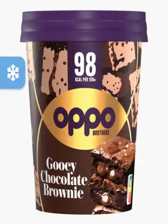 Flink Oppo double chocolate brownie 475ml aanbieding