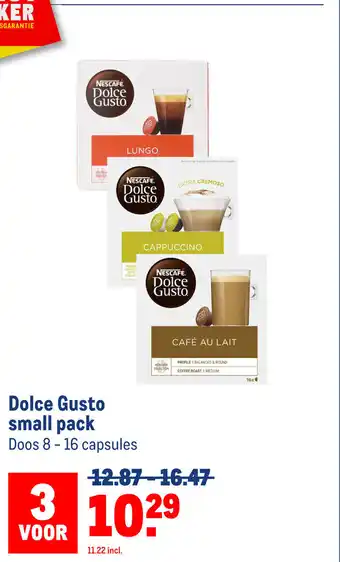 Makro Dolce Gusto small pack aanbieding