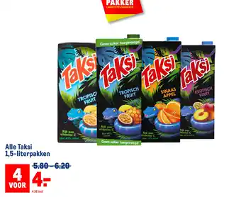 Makro Alle Taksi 1,5-literpakken aanbieding