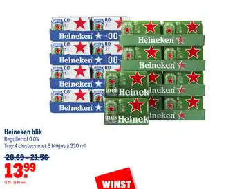 Makro Heineken blik aanbieding