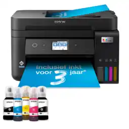 MediaMarkt Epson ecotank et-4850 - printen kopiëren en scannen inkt navulbaar inktreservoir aanbieding