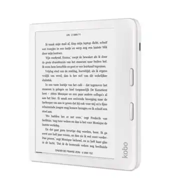 MediaMarkt Kobo libra 2 wit - 7 inch 32 gb (ongeveer 24.000 e-books) spatwaterbestendig aanbieding