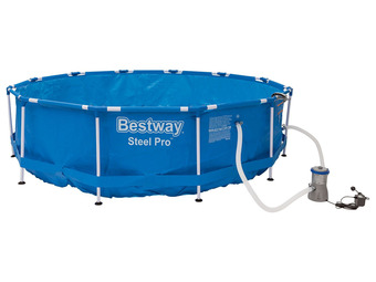 Lidl Bestway zwembad steel pro rond ø 366 x 84 cm aanbieding