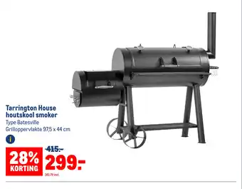 Makro Tarrington House houtskool smoker Type Batesville Grilloppervlakte 97,5 x 44 cm aanbieding