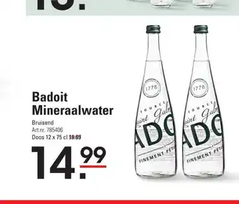 Sligro Badoit Mineraalwater Doos 12 x 75 cl aanbieding