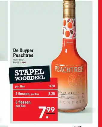 Sligro De Kuyper Peachtree fles 70 cl aanbieding