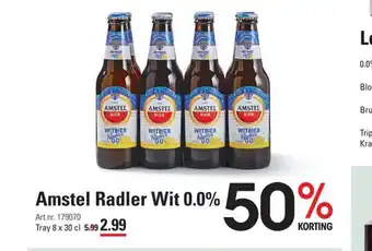 Sligro Amstel Radler Wit 0.0% Tray 8 x 30 cl aanbieding