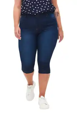 Wehkamp Zizzi high waist skinny capri jeans amy donkerblauw denim aanbieding
