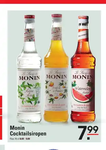 Sligro Monin Cocktailsiropen fles 70 cl aanbieding