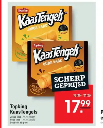 Sligro Topking KaasTengels Doos 60 x 15 gram aanbieding