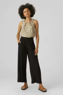Wehkamp Vero moda high waist loose fit broek vmmenny zwart aanbieding
