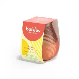 Welkoop Bolsius true citronella - kaars - oranje aanbieding