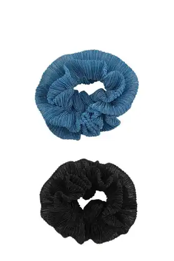 Wehkamp Pieces kids scrunchies lpmummi - set van 2 zwart/blauw aanbieding